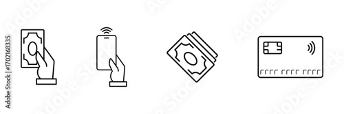 Cash withdrawal, ATM machine, money transaction, wallet storage, financial savings, currency exchange, personal finance, banking service, economic management, payment icon vector illustration.