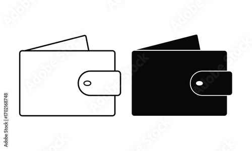 Wallet vector icon. Digital wallet symbol. 
Wallet symbol for web site design, logo, apps. Money purse vector icon.