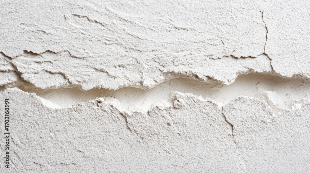 Obraz premium Cracked White Surface Texture Showing Fracture Line, Abstract Background, Damage, and Material Imperfection