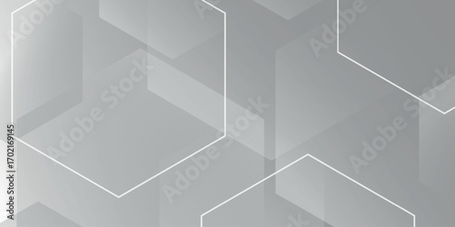 Abstract background with simple hexagon pattern. Dynamic overlapping geometric background concept. Vector illustration. Vol. 3