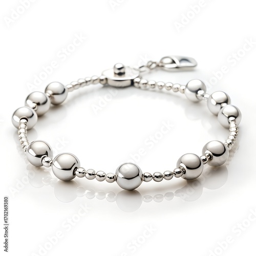 Wallpaper Mural Silver Bead Bracelet with Clasp beads jewelry Torontodigital.ca