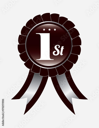 1st badge award design red colour