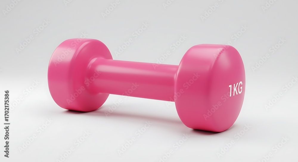 Obraz premium Pink Power: A 3D Dumbbell Render