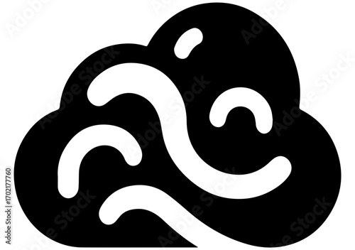 Brainstorming cloud icon for creative thinking and innovation originally vector graphic