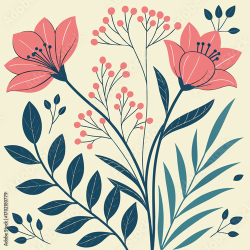 seamless pattern with flowers