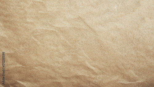 Wrinkled Brown Paper Sheet Overlay. Aged Brown Paper Grunge Surface