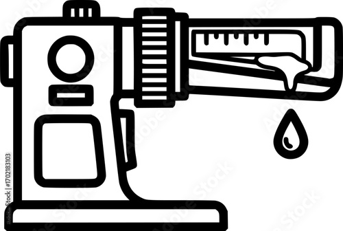 Honey refractometer outline icon vector
