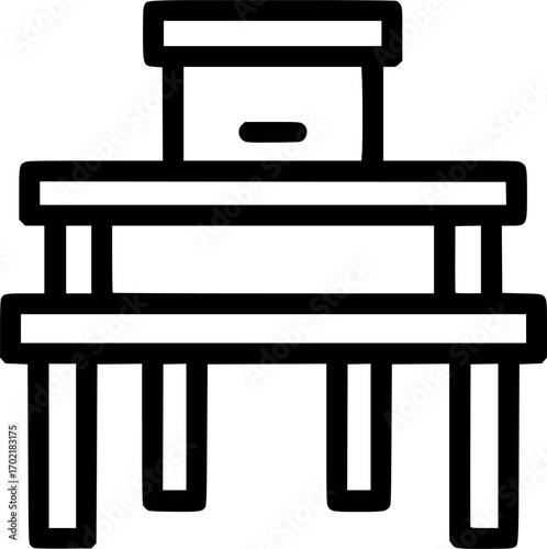 Hive stand outline icon vector
