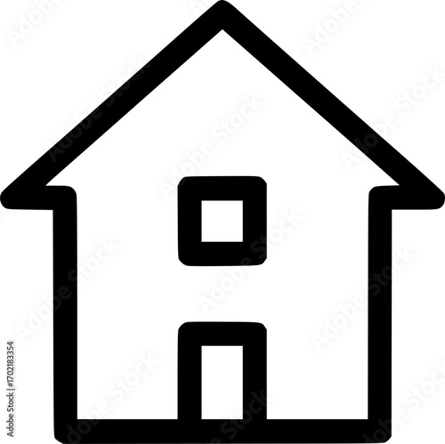 Home house outline icon vector
