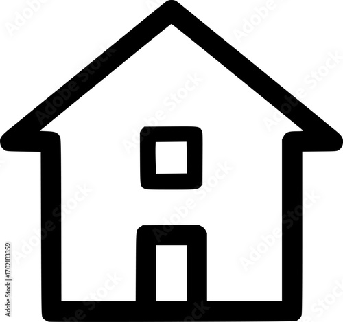 Home house outline icon vector
