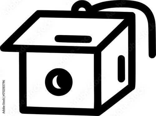 Swarm trap outline icon vector
