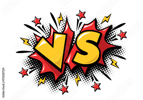 VS or versus explosion frame. Versus comic fighting duel, battle challenge and fight confrontation symbol. Vector conflict  symbol on transparent background