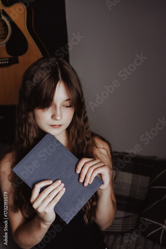 girl with book