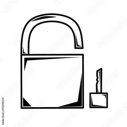 Padlock and key