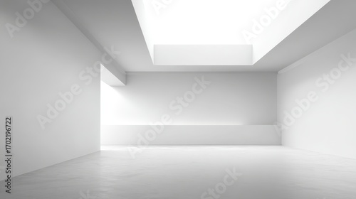 Wallpaper Mural Minimalist White Room with Sunlight: Modern Architecture Interior for Design, Advertising, and Creative Projects Torontodigital.ca