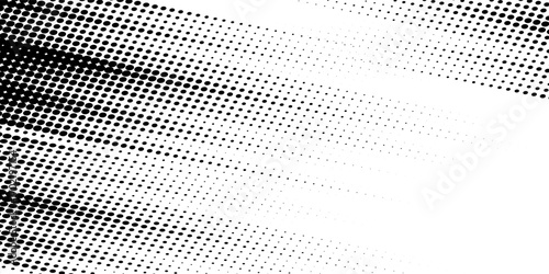 Grunge halftone gradient background. Faded grit noise texture. White and black sand wallpaper. Retro pixelated backdrop. Anime or manga style comic overlay. Vector graphic design textured template