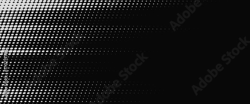 Grunge halftone gradient background. Faded grit noise texture. White and black sand wallpaper. Retro pixelated backdrop. Anime or manga style comic overlay. Vector graphic design textured template