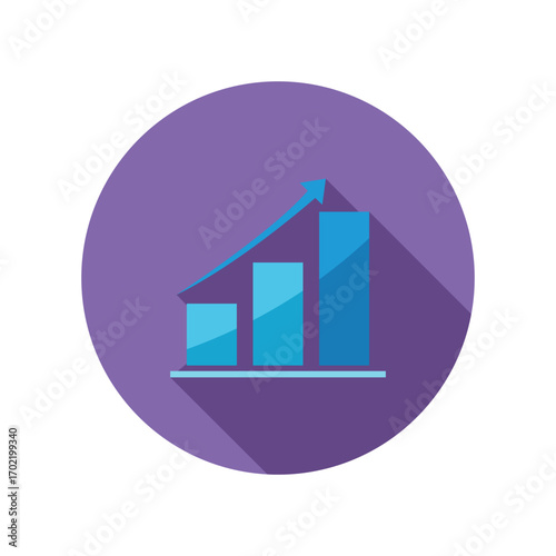 A clear visual growth projection chart signals positive business gains and market advancements on a