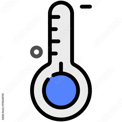 cold temperature filled line icon
