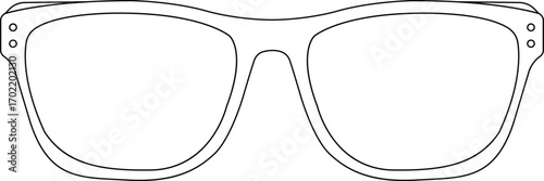 Sunglasses Outline Icon Illustration on Transparent Background