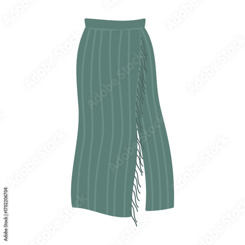 Winter clothes collection with coats, sweaters, scarves and warm accessories