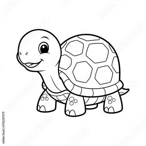 Turtle cartoon coloring picture