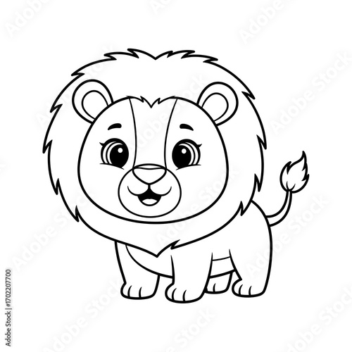 Lion cartoon coloring picture