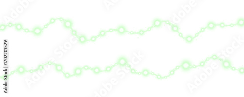 Festive LED garlands and glowing string lights creating a magical holiday atmosphere.