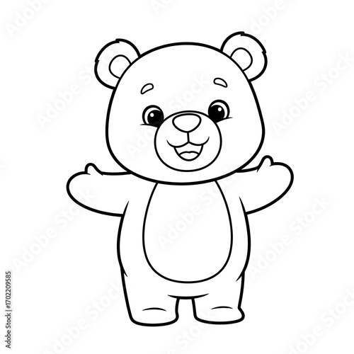 Bear cartoon coloring page