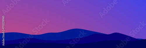 abstract mountain silhouette with smooth gradient colors, modern minimal design for backgrounds and wallpapers