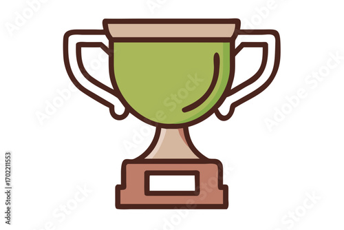 gold cup isolated on white