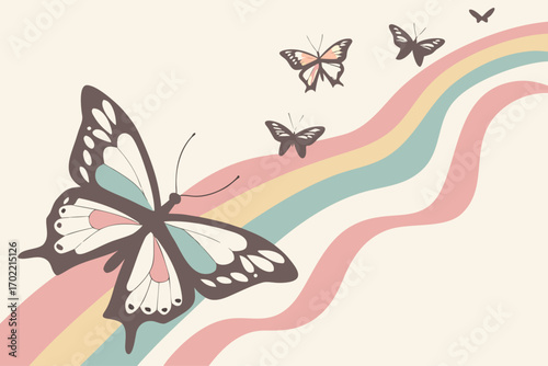 Abstract pastel color gradient shapes banner design