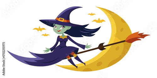 witch on the broom