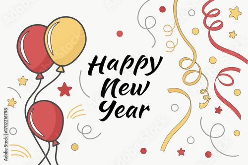 Festive new year party celebration background design