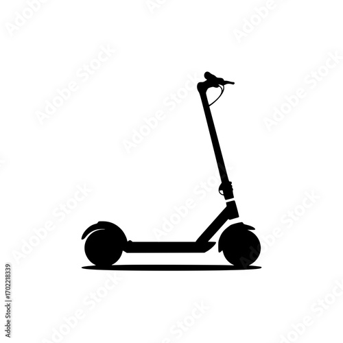 Sleek modern electric scooter silhouette for urban mobility and eco-friendly travel