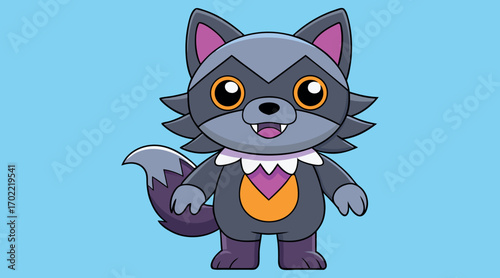 Werewolf Raccoon, Cartoon Werewolf, Halloween Creature, Animated Monster, Spooky Raccoon, Werewolf Art, Cartoon Beast, Halloween Raccoon, Monster Fun, Werewolf Character

