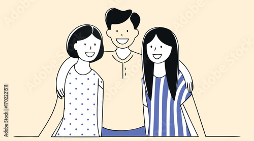 Family Portrait, Cartoon Family, Happy Family, Animated Togetherness, Family Illustration, Cartoon Unity, Family Joy, Cartoon Characters, Family Art, Togetherness Delight

