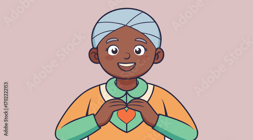 Elderly Heartwarming Moment – Cartoon Seniors, Caring Characters, Love and Kindness, Heartfelt Illustration, Senior Love, Warm Cartoon, Happy Elderly, Animated Compassion

