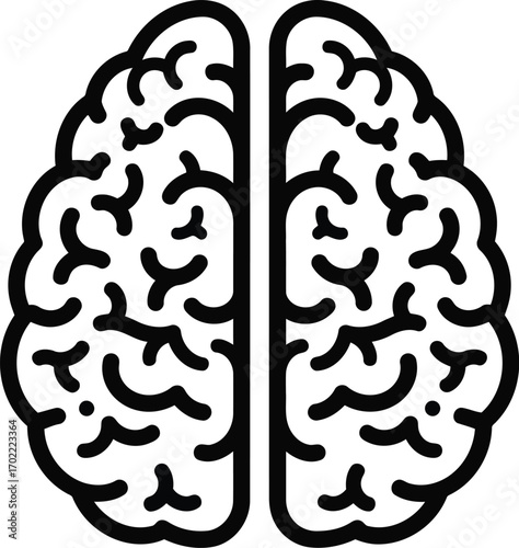 Stylized brain anatomy graphic medical science concept vector