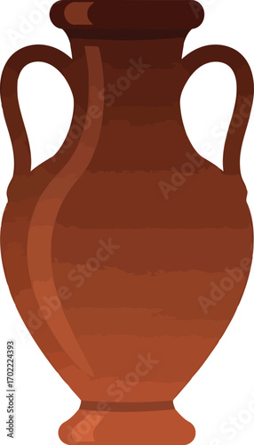 Ancient greek amphora clay vessel vector
