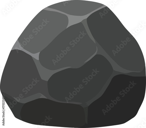 Textured dark gray stone isolated graphic element vector