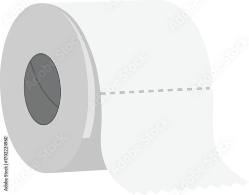 Clean toilet paper roll hygiene essential comfort home household supply vector