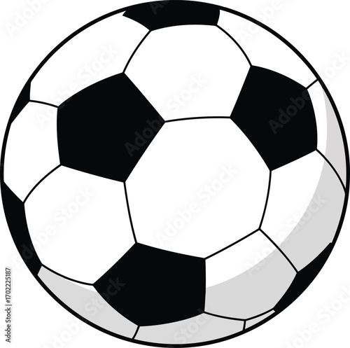 Classic soccer ball isolated sports equipment competition game vector