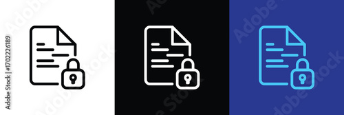 Document with padlock icon symbolizing security, privacy, and confidentiality