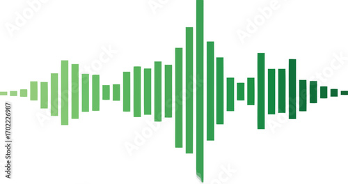 Green sound waveform audio visualizer music spectrum vector