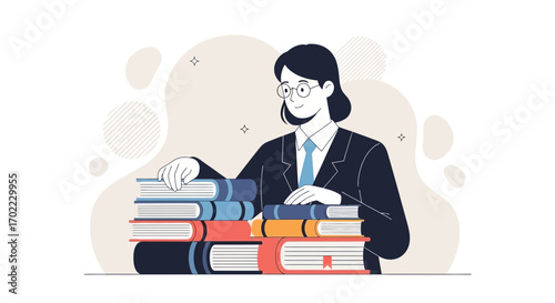 An Intellectual Person Smiling While Holding Books Showing Knowledge And Education