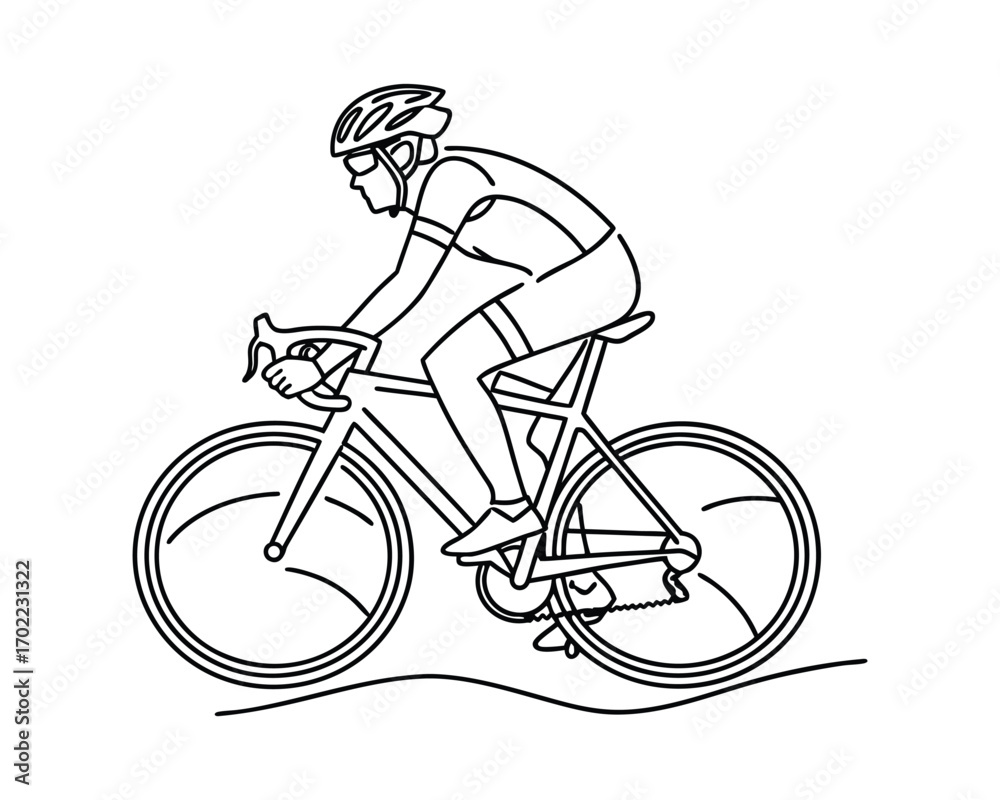 Fototapeta premium Bicycle Race: Speed, Endurance, and Road to Victory