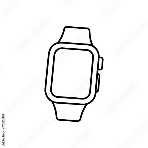 Simple outline of a modern smartwatch