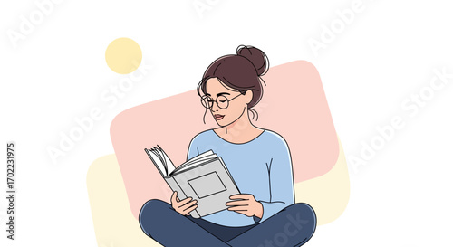 A Woman Relaxing And Reading Book: Embracing Knowledge, Enjoying Literary Delights
