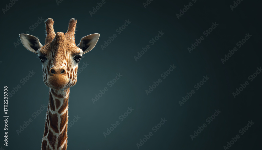 Obraz premium giraffe portrait, AI generated